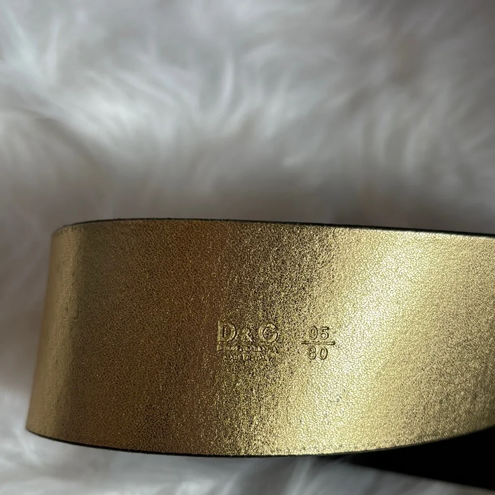Dolce & Gabbana Black and Gold Belt